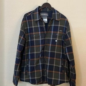 Men’s NWT Eddie Bauer fleece-lined shacket- size Large